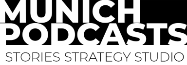 Logo MUNICH PODCASTS schwarz weiß